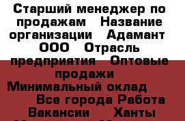 Старший менеджер по продажам › Название организации ­ Адамант, ООО › Отрасль предприятия ­ Оптовые продажи › Минимальный оклад ­ 80 000 - Все города Работа » Вакансии   . Ханты-Мансийский,Мегион г.